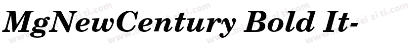 MgNewCentury Bold It字体转换